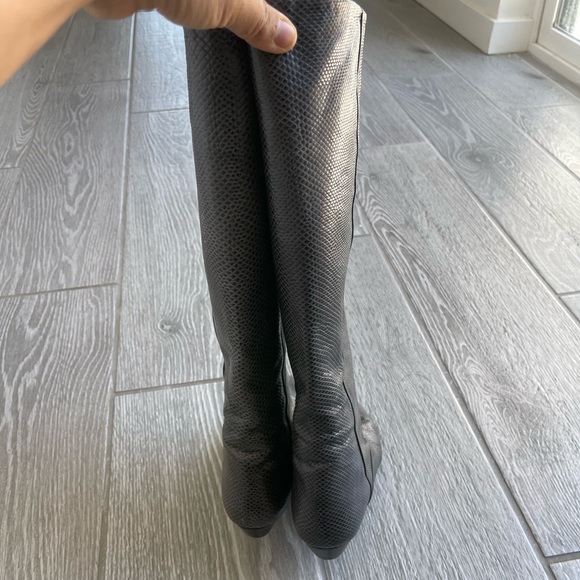 ANDREA PFISTER Vintage Animal Textured Knee Boots Sz 7 - Picture 6 of 7